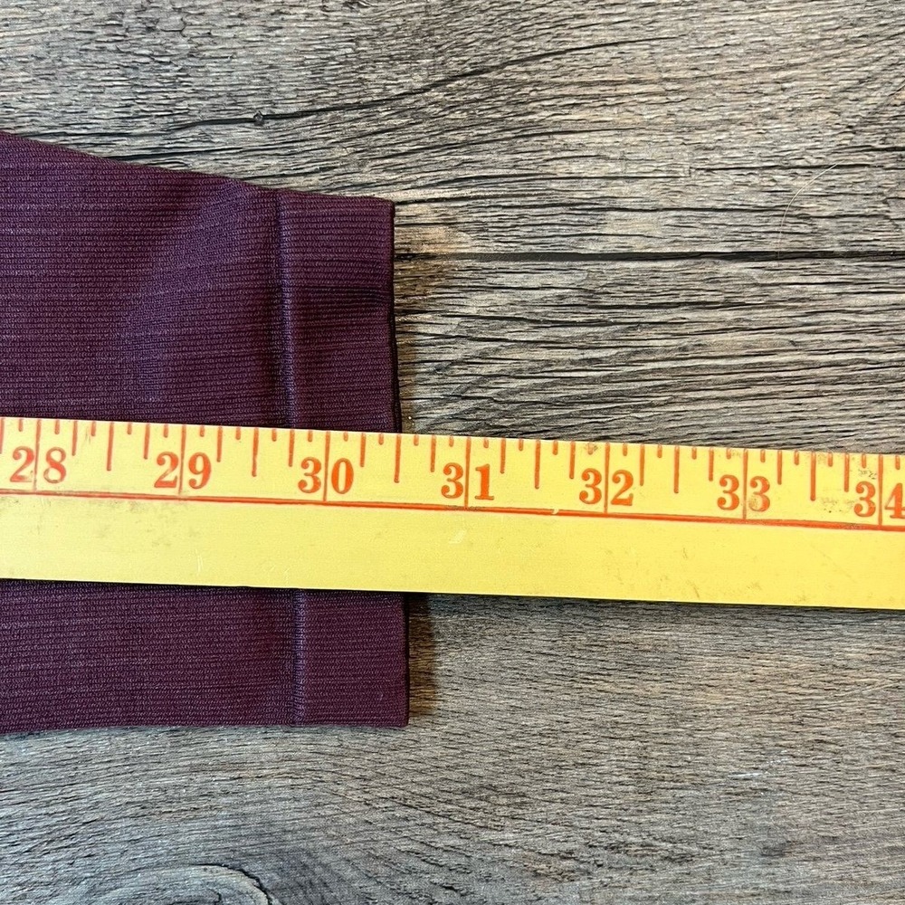 JoyLab Leggings Burgundy High Waisted Seamless Ribbed‎ Waistband Womens Large - Picture 6 of 7